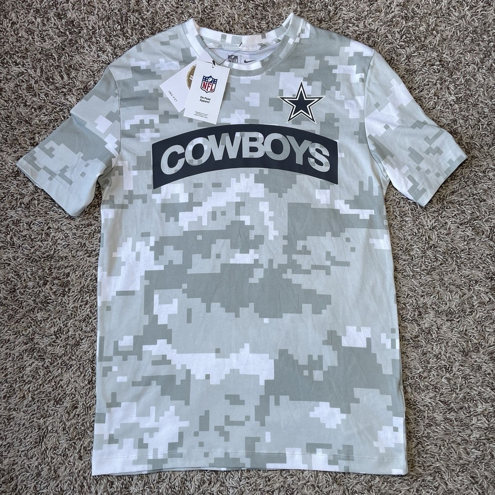 Nike Dallas Cowboys Salute to Service T-Shirt Arctic Camo Mens Small USA NEW